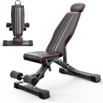 YOLEO Banc de Musculation Réglable, Banc Allongé de Fitness Inclinable Pliable, Multifonction Entrainement Complet du Corps Fitness, Banc Exercice Gymnastique à Domicile ou au Bureau