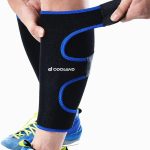 Odoland Manchon de Compression Mollet Réglable Bandage Mollet Jambe Compression Graduée, Protection Musculaire, Formation et Guérison plus Efficace pour Trail et Triathlon, Taille Unique