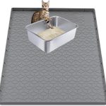 Grand Tapis de Litière pour Chat, 86x56cm (34&Prime; X 22&Prime;) en Silicone pour Bac à Litière, Tapis Imperméable avec Bord Surélevé, Protège-Sol Anti-Traces pour Litière de Chat pour Sols Durs, Facile à