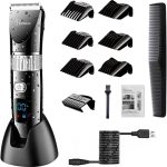 Hatteker Tondeuse Cheveux Tondeuse Barbe Professionnelle Electrique avec Ecran LCD Sans Fil USB Rechargeable Imperméable