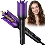 Boucleur Automatique, Boucleur a Cheveux Automatique à Ions Négatifs avec Protection Contre la Chaleur, 3 Température 160-220℃, Fer a Boucler Automatique Intelligent pour Cheveux Longs