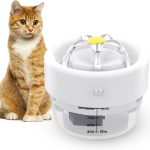 Fontaine à Eau pour Chat sans Fil, 1L Fontaine pour Chats Automatique Ultra Silencieuse, Fontaine a Eau Chat avec Filtre, Deux Modes D&rsquo;écoulement, 25s,120 Inducteur Grand Angle pour Chats, Chiens
