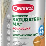 OWATROL – AQUADECKS – Teinte Movingui – Saturateur Mat à l&rsquo;Eau pour Protection Bois Exotiques Extérieurs Teck Ipé Bangkiraï Acacia Maçaranduba – 1 L