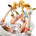 TUMAM 2-in-1 Spirale D&rsquo;activité Bébé avec Arche Eveil Jouet Poussette pour Bebe 0 3 6 9 Mois, Suspendu Jeux Eveil avec Hochet Et Anneaux De Dentition pour Auto, Stroller Arch, Berceau, Cosy Cadeau