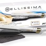 Bellissima Lisseur Vapeur Professionnel, Plaque Céramique + Huile d&rsquo;Argan – Steam Elixir Lisseur Cheveux à Vapeur + Étui Protection – Affichage Led 4 Températures – Adapté à Tout Type de Cheveux