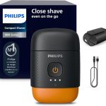 Rasoir Philips série 500 – électrique et compact, Lift & Cut, lames Dual SteelPrecision, têtes flottantes 3D, poils secs ou mouillés, étui de voyage, verrouillage, couvercle magnétique, modèle S595/05