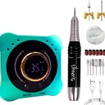 Ponceuse à ongles Pro: Okneris – rechargeable 35 000 RPM avec écran LCD, portable lime électrique avec embouts silencieuse et puissante, kit manucure/pédicure salon/domicile – idée cadeau