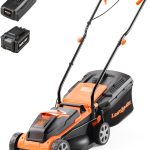 LawnMaster CLM2432K Tondeuse à Gazon Faucille sans Fil 24 V 32 cm Largeur de Coupe, 150 m², Hauteur de Coupe 25-65 mm, avec Batterie 4,0 Ah + Chargeur
