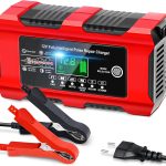 Chargeur de Batterie Voiture 10A 12V LiFePO4 Chargeur de Batterie Auto Intelligent avec Écran LCD Mode Réparation pour Auto Moto Voiture Camion AGM Gel Wet LiFePO4