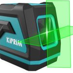Niveau Laser, Niveau Laser Vert Lignes Croisées Kiprim LV8 avec Visibilité Améliorée, Luminosité Réglable, Mode Manuel/Autonivelant/Impulsion, Piles et Sac de Transport Inclus