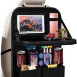 Organisateur de siège de voiture, 1 pièce, organiseur de siège arrière de voiture, protection de dossier pour enfant, multifonction, étanche, avec table pliante, poche pour tablette et de