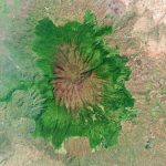 Image satellite : le parc national du Mont Elgon, entre Ouganda et Kenya
