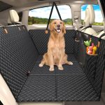 Protection Voiture Chien Siege Arriere, Housse Voiture Chien avec Base Rigide Résistant Aux Rayures Imperméable, Housse Siege Voiture Chien Tapis Convient à Tous Les Types de Voitures, Noir