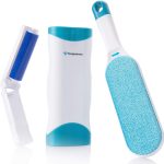Brosse anti-peluches avec rouleau anti-peluches pliable – Épilateur réutilisable pour poils d&rsquo;animaux avec nettoyage extrêmement facile – Utilisable également comme brosse à vêtements bleue