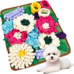 Tapis de Fouille pour Petits Chiens,Jouet d&rsquo;Fourrage Interactif avec Base Pliable et Anti-Dérapante – Tapis Olfactif Canin – pour Léchage Dressage Alimentation Reniflement Et Enrichissement