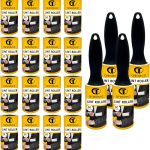 AiTodos® Rouleau Poils 1200 Feuilles, 20 Rouleaux + 4 Poignées pour Enlever Les Poils des Vêtements, Canapés, Poils de Chat, Poils de Chien et Tapis (60 Feuilles/Rouleau)