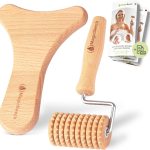 Rouleau Massage Visage et Planche en Bois – Kit Maderotherapie | Masseur Visage Appareil Massage Visage Anti-Âge | Roller Visage pour Drainage Lymphatique et Relaxation