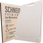 Planche à découper en paille de blé – Passe au lave-vaisselle – Alternative plus solide au plastique et au bois – Écologique – Antibactérienne – Utilisable des deux côtés – Planche de cuisine