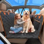 KYG Protection Voiture Chien Supports 500lbs Base Dure Siège D&rsquo;auto Arrière Coffre Imperméable et Antidérapante Extension Housse Voiture Chien avec Fenêtre en Filet Visible pour Voiture SUV Camion