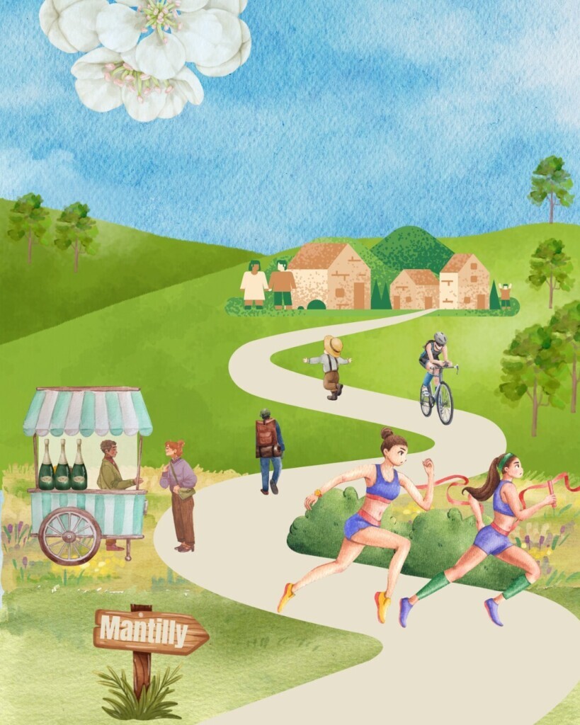 Course des poiriers en fleurs et animations pour explorer le patrimoine de Mantilly