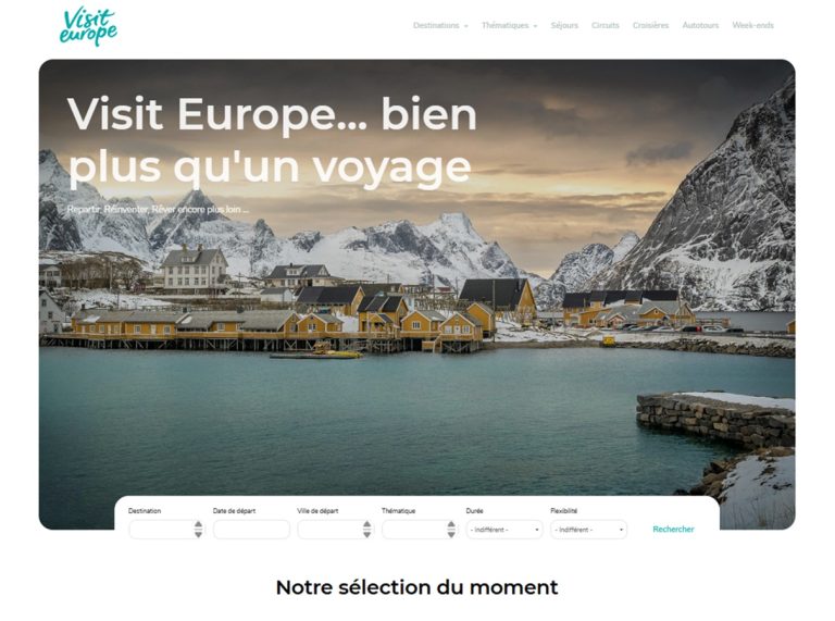 Le site (BtoB et BtoC) de Visit Europe est enfin en ligne - Capture écran Visit Europe