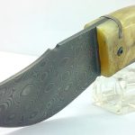 Curnichjolu acier damas carbone & corne de bélier : une pièce unique signée D. Bouquet