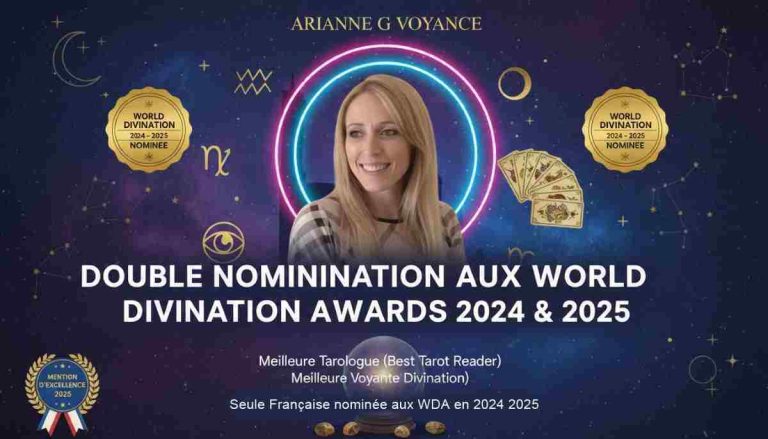 Arianne Galfre alias Arianne G nominée World Divination Awards 2024-2025 : Excellence française reconnue
