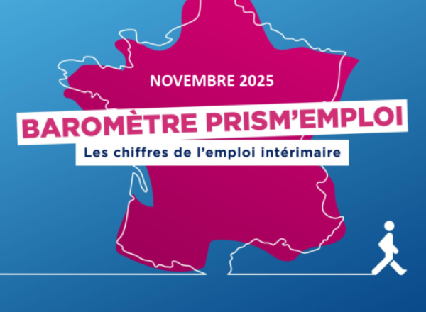 Baromètre Prism'emploi : État de l'emploi intérimaire en novembre 2025