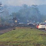 Deux blessés dans un choc frontal au rond-point de Petit-Bourg à Rivière-Salée