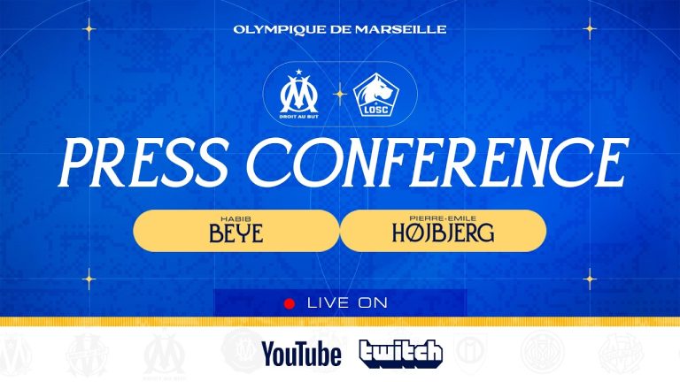 🎙️ Conférence de presse d'Habib Beye et Højbjerg avant #OMLOSC