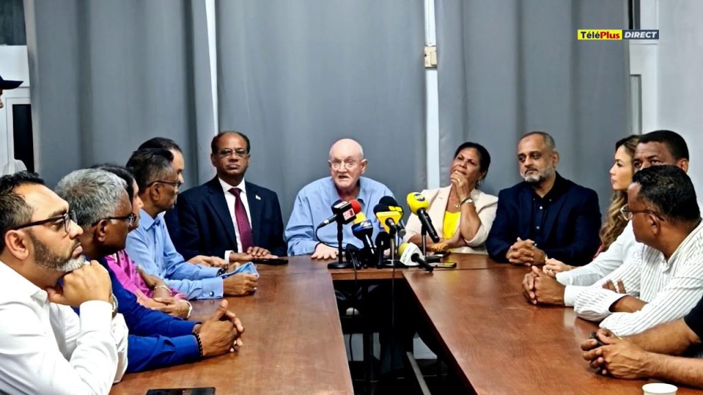 Conférence de presse des élus mauves restant au gouvernement
