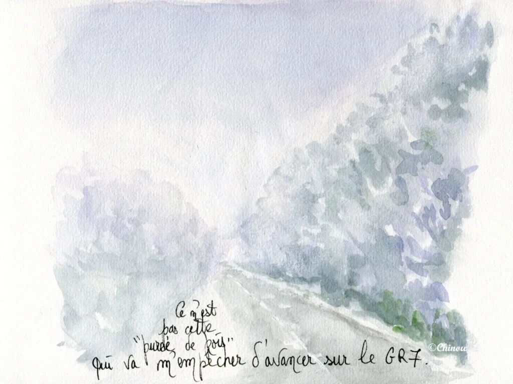 Dans la purée de pois.