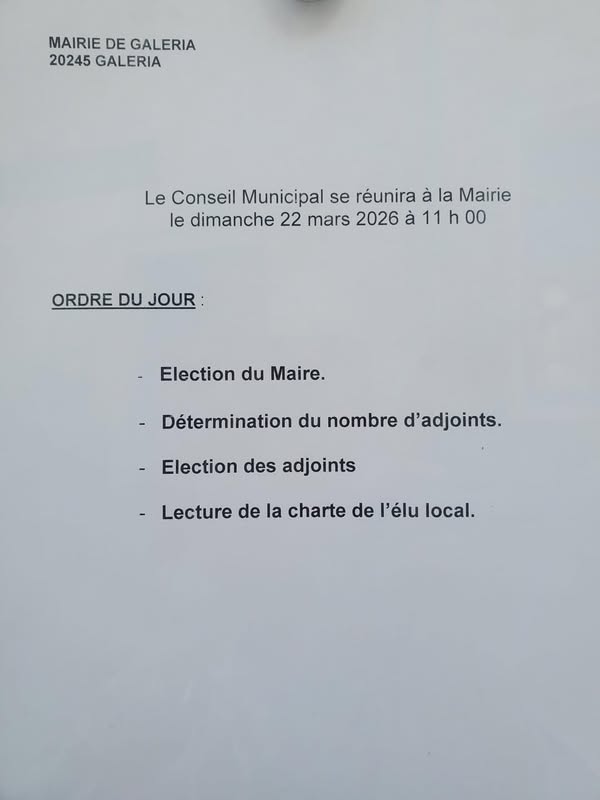 Mairie de Galeria : nouvelles initiatives pour le développement local en 2023