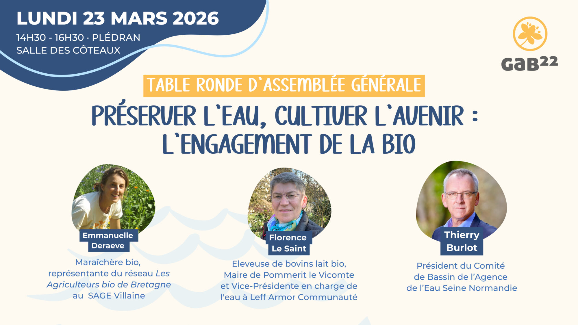 [Côtes d'Armor] Table ronde sur la préservation de l'eau et l'agriculture biologique avec le Réseau GAB.