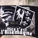 Un sticker néonazi d'Hitler avec l'inscription « Nice c’est l’Allemagne » trouvé à Vieux-Nice