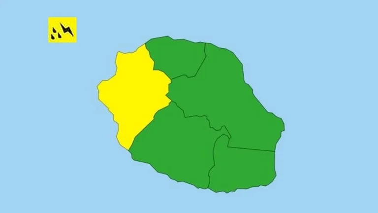 Vigilance jaune : fortes pluies et orages sur les hauts de l'Ouest de 11h à 17h