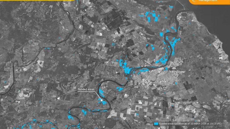 Inondations dévastatrices en Australie : image satellite révélatrice - RTBF Actus