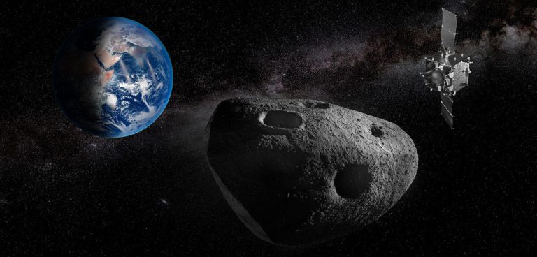 Illustration de la mission Ramsès qui partira en 2028 vers sa cible, l’astéroïde Apophis. © ESA-Science Office