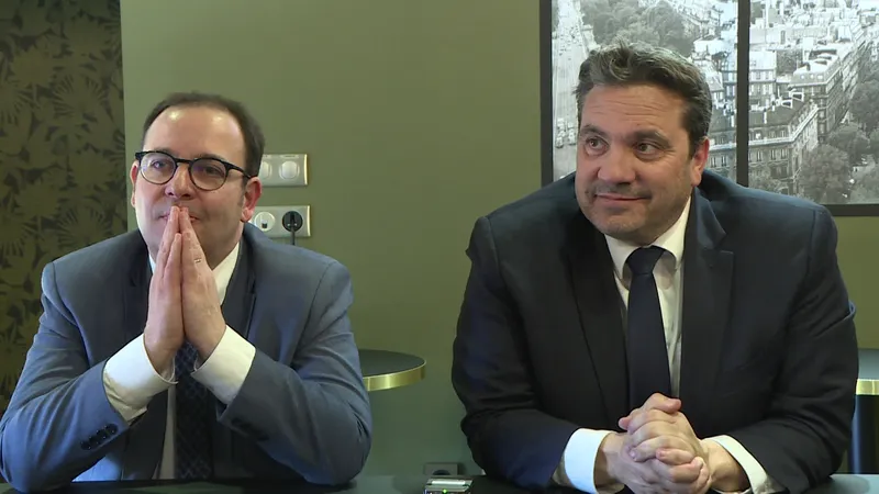 Jean-Philippe Huelin (à gauche) et Cyrille Brero (à droite), en conférence de presse commune