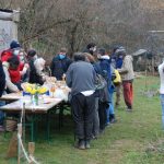 Les Planches-près-Arbois : préparation de la matinée dédiée au troc et au partage