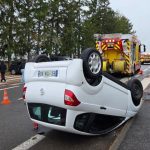 Montceau-les-Mines. Une voiture sans permis se retourne : deux blessés légers