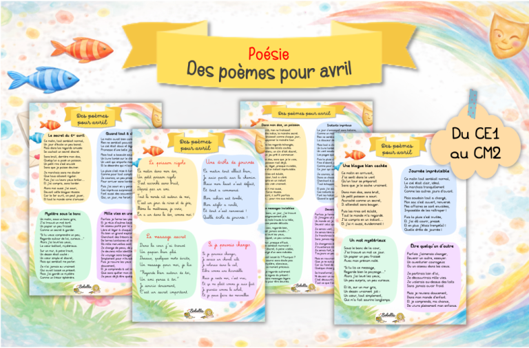 Poèmes d'avril pour élèves de CE1 à CM2 - La trousse de Sobelle