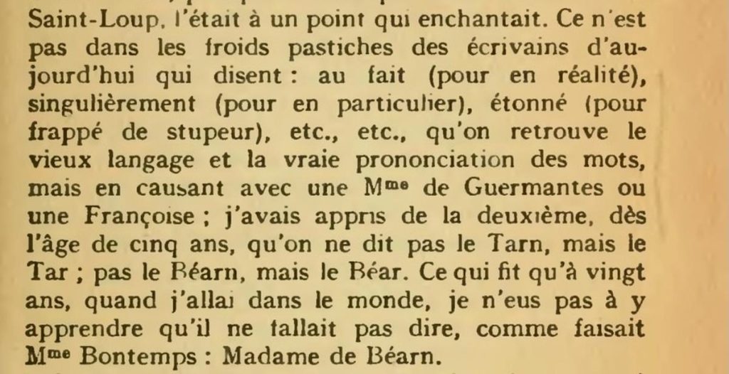 « Béar » et non « Béarn » : apprenez le vrai prononcé béarnais avec Marcel Proust