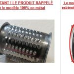Rappel de Sécurité : Râpe à Fromage en Métal de Carrefour Home