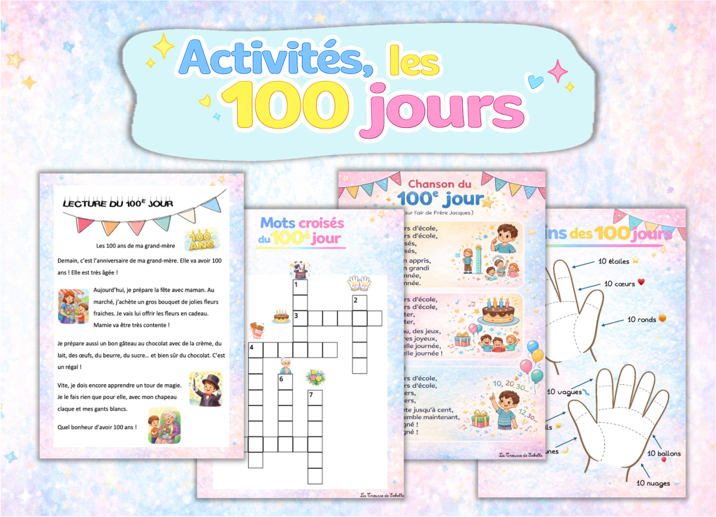Activités CP : les 100 jours - La trousse de Sobelle