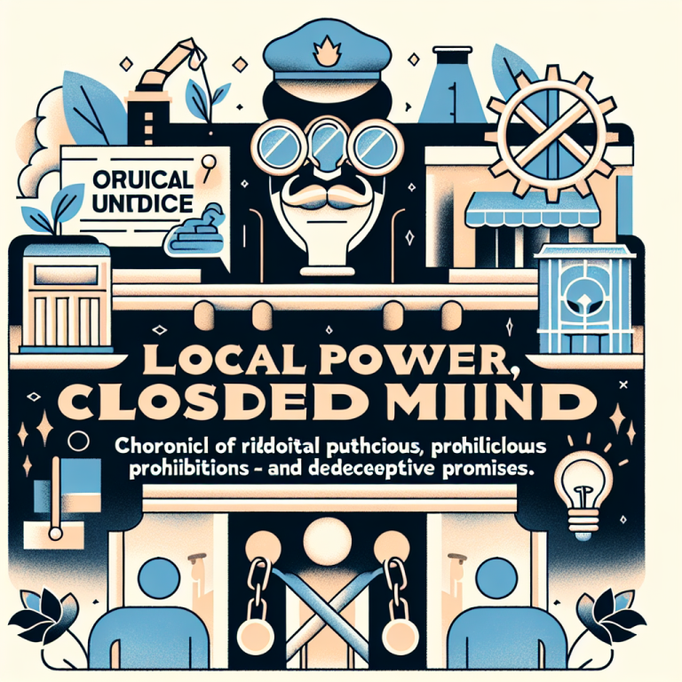 – Pouvoir local, esprit fermé: chronique des interdits ridicules et promesses en trompe-l&rsquo;œil
