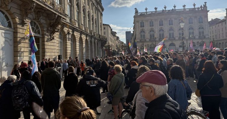 Rassemblement à Nancy contre les violences homophobes et transphobes