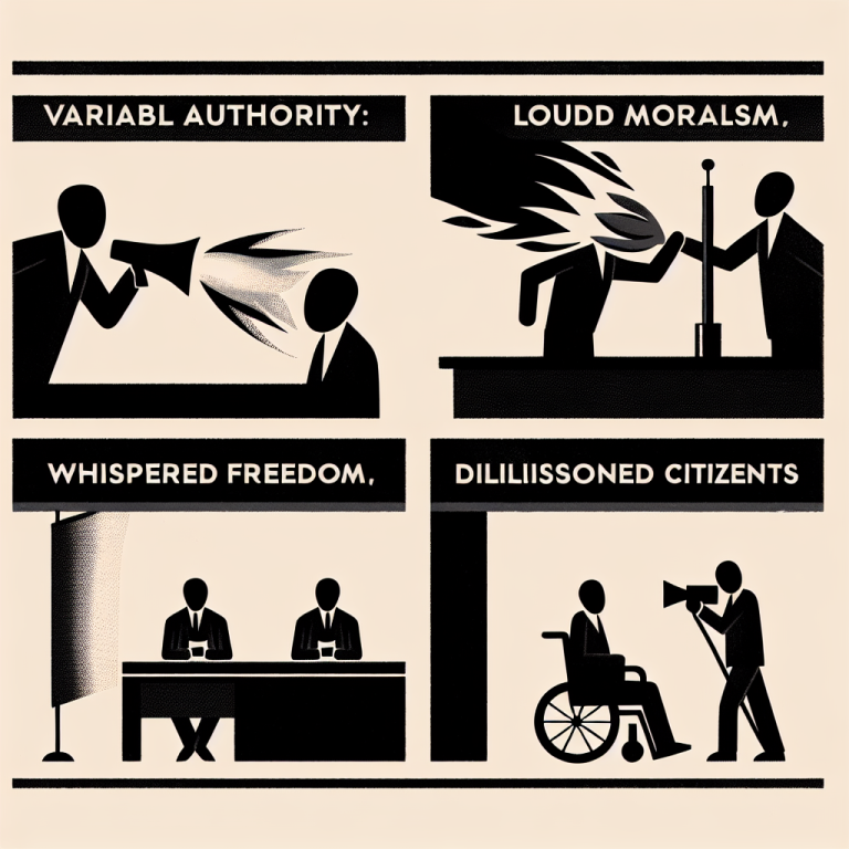 – Autorité à géométrie variable: moralisme bruyant, liberté chuchotée, citoyens désabusés