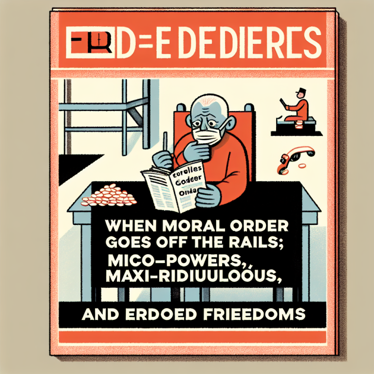 – Quand l’ordre moral déraille: micro-pouvoirs, maxi-ridicules et libertés rognées
