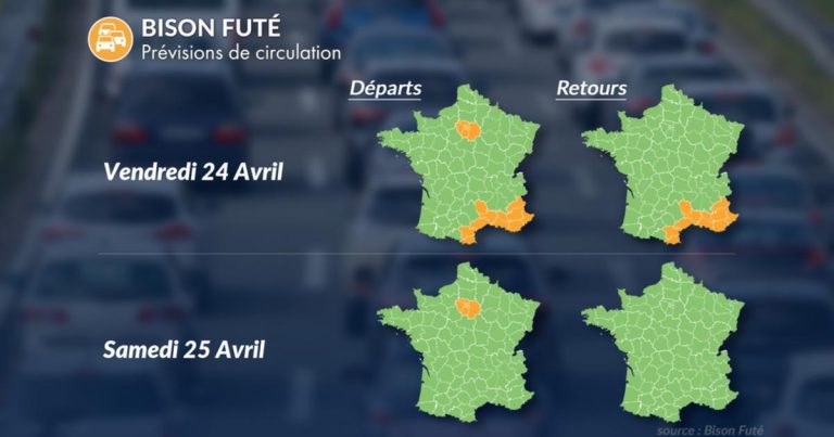 Week-end du 25 et 26 avril 2026 : trafic chargé en France, météo favorable pour voyager